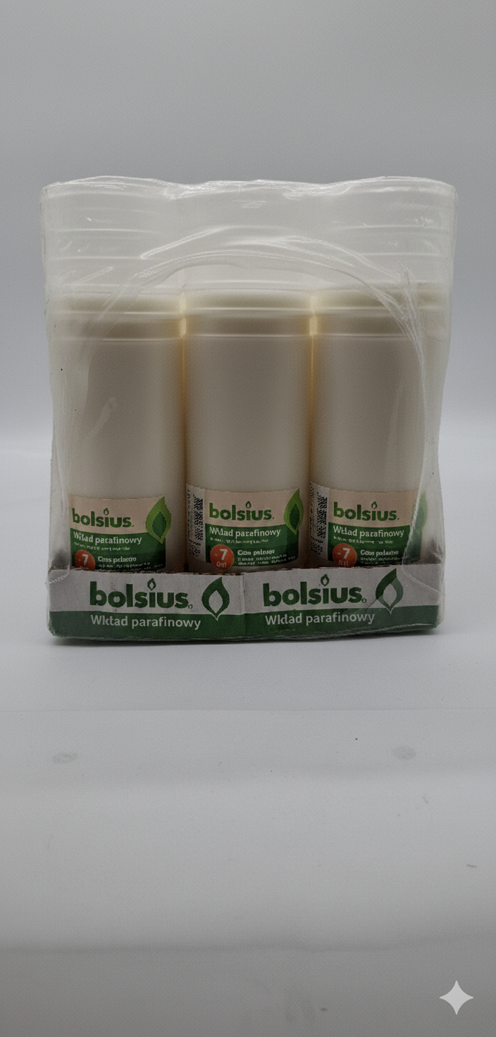 Wkłady do zniczy BOLSIUS 7 dni  ZGRZEWKA 15  SZT